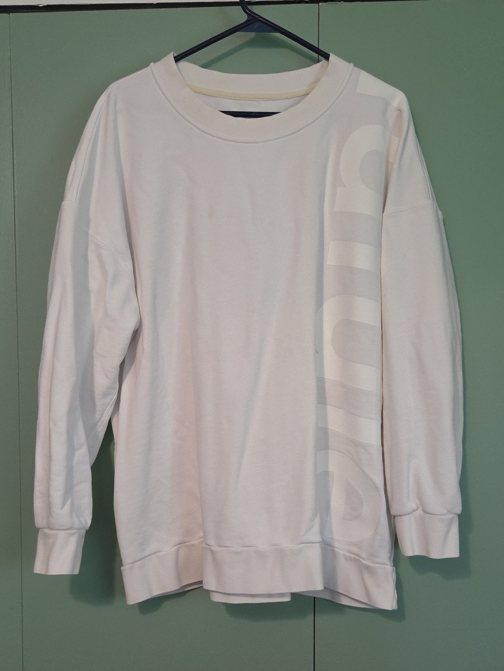 Lululemon Men's White Crewneck Sweatshirt Size Xl